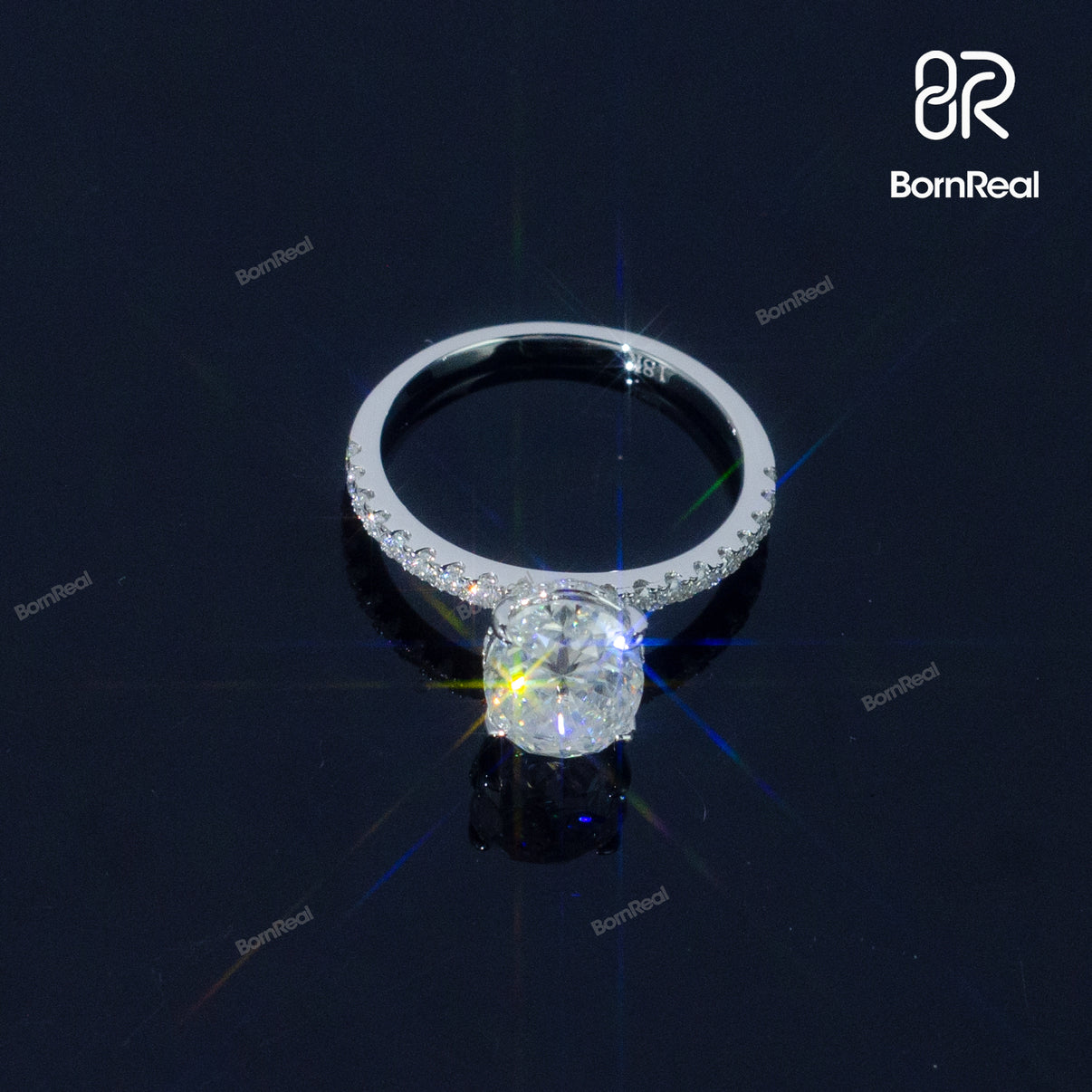 Solitaire Oval Moissanite Engagement Ring 925 Silver 10K/14K/18K Real Gold Diamond Jewelry