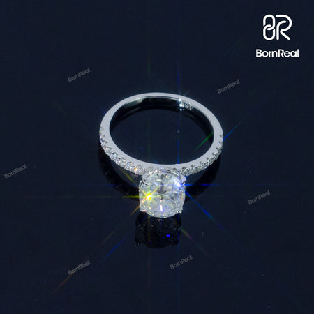 Solitaire Oval Moissanite Engagement Ring 925 Silver 10K/14K/18K Real Gold Diamond Jewelry