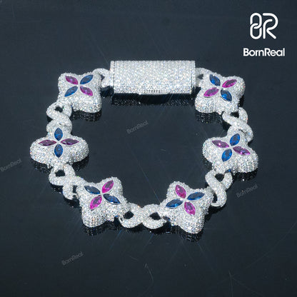 Bonus Gift Deal – VVS Moissanite Clover Cuban Chain + Bracelet