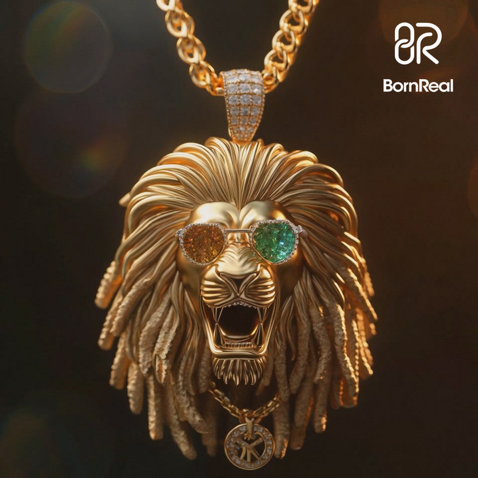 Preorder – Lion Pendant VVS Moissanite Diamond Pendant