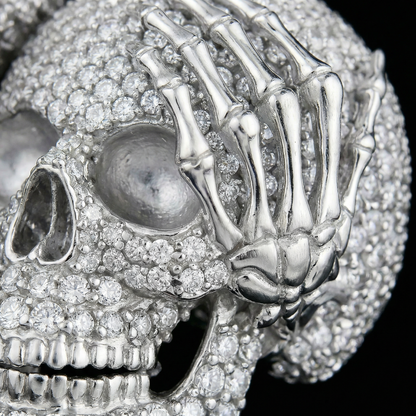 Pendentif croix classique glacé de 1,5 pouce en argent 925 