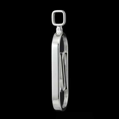Custom Sterling Silver Logo Dog Tag Pendant