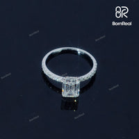 Emerald Cut Diamond Engagement Ring For Women Bornreal Jewelry