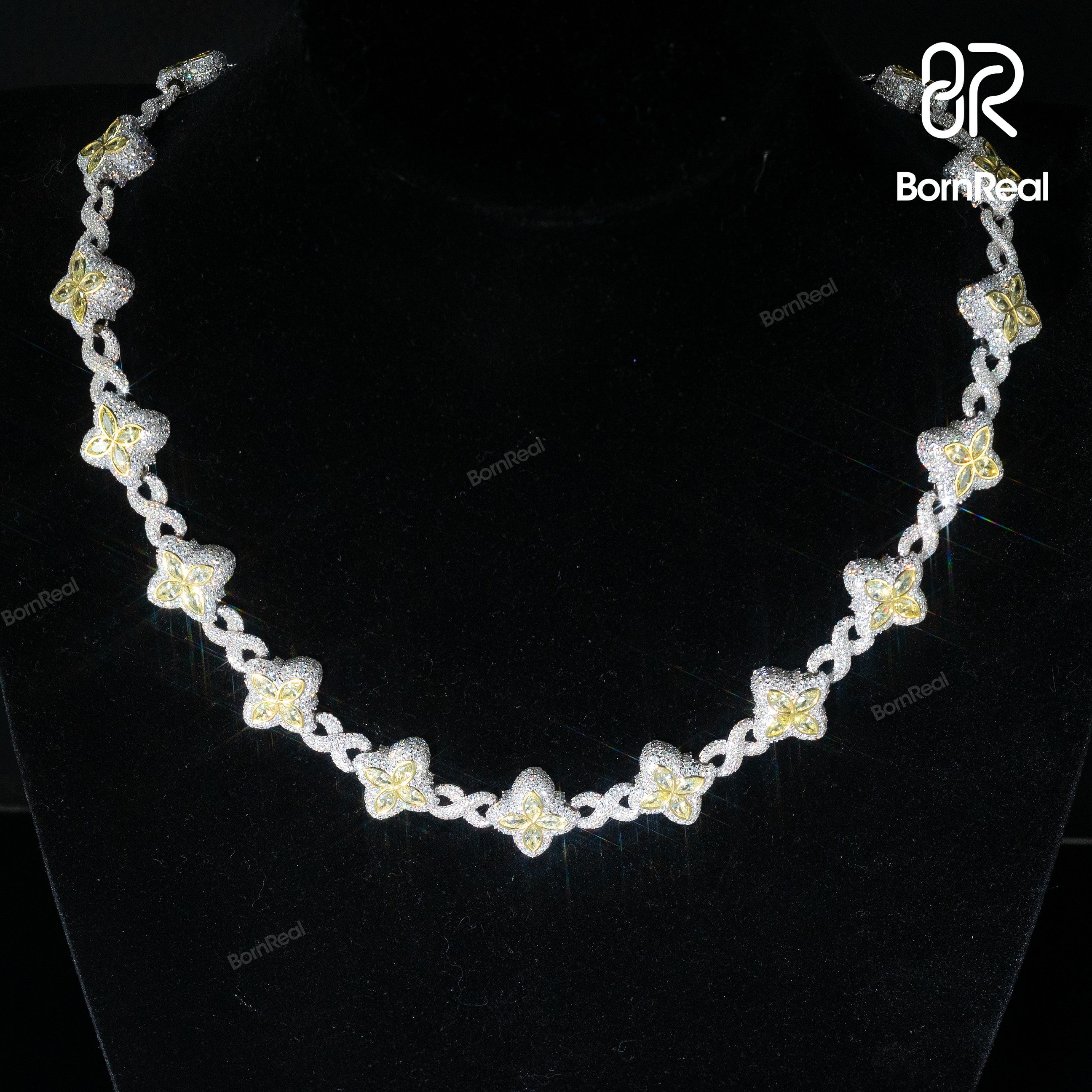 Bonus Gift Deal – VVS Moissanite Clover Cuban Chain + Bracelet