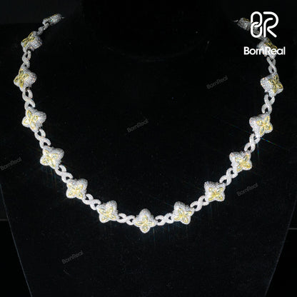 Bonus Gift Deal – VVS Moissanite Clover Cuban Chain + Bracelet