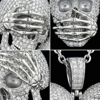 Pendentif croix classique glacé de 1,5 pouce en argent 925 