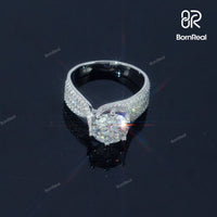 Luxurious Prong-Set Round Cut Rings Women Engagement Ring Bornreal Jewelry