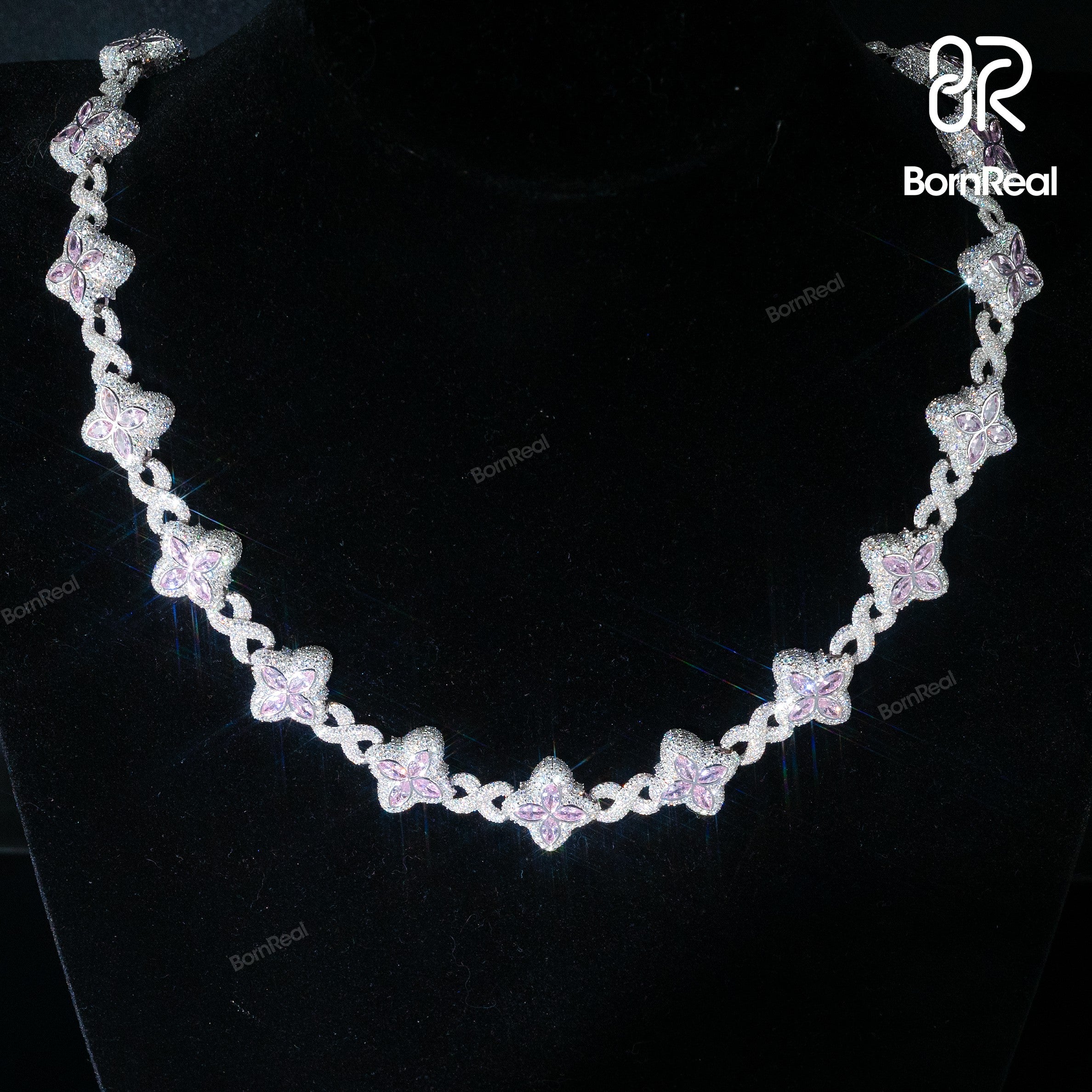 Bonus Gift Deal – VVS Moissanite Clover Cuban Chain + Bracelet