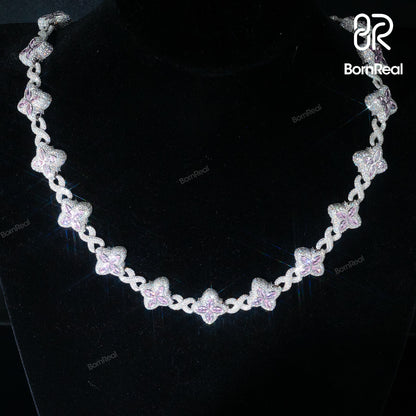 Bonus Gift Deal – VVS Moissanite Clover Cuban Chain + Bracelet
