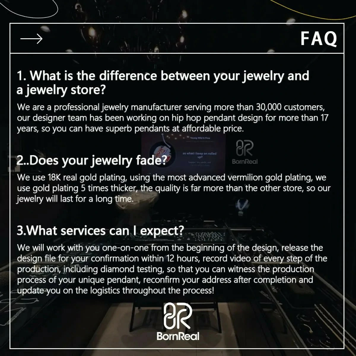 Iced Out Rose Gold Custom Champion Men's Rings Signature Rings Bornreal Jewelry