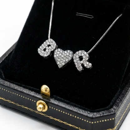 Pendentif numéroté personnalisé glacé, pendentif diamant noir et blanc 