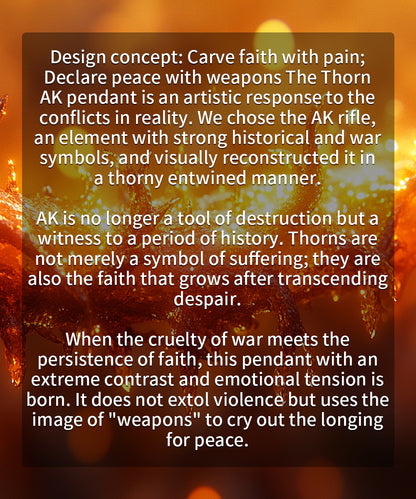 Thorns of Hope | Only 17 Remaining - Thorned AK-47 Pendant For Peace Pendant Jewelry