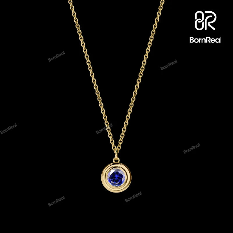 Minimalist Bezel Gemstone Necklace