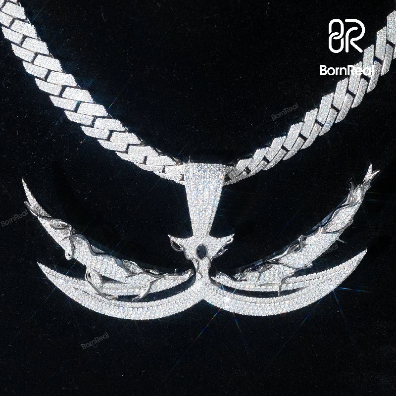 Bornreal x Zeph Oner: Limited Edition Iced Out Logo Pendant.