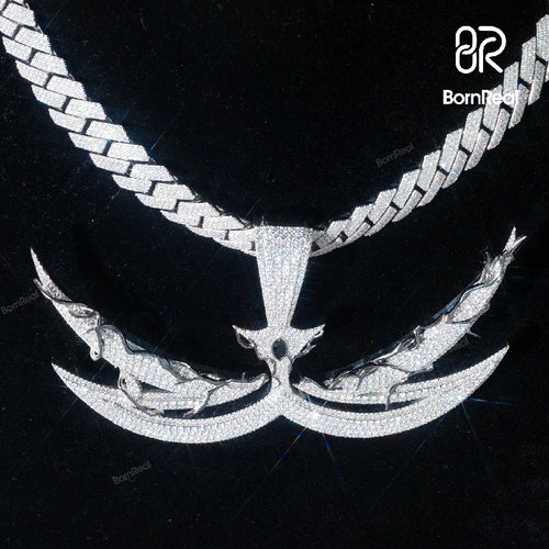 Bornreal x Zeph Oner: Limited Edition Iced Out Logo Pendant.