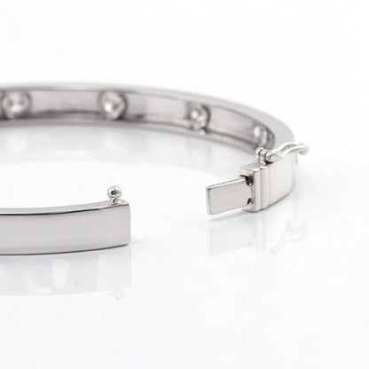 5MM 925 Silver Inlay Moissanite Bangle Women Jewelry