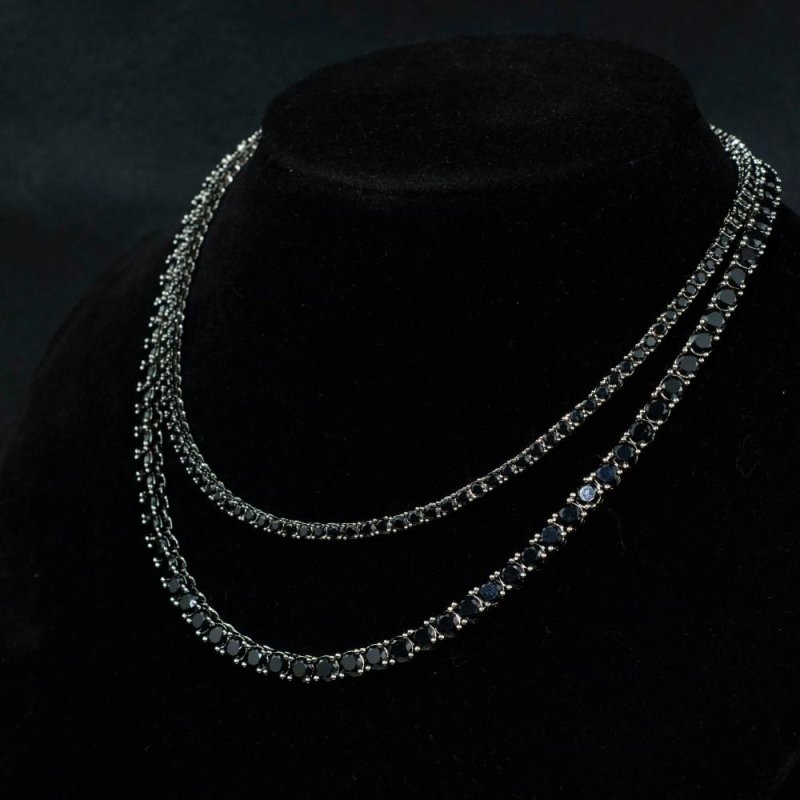 5MM Black Moissanite Tennis Chain