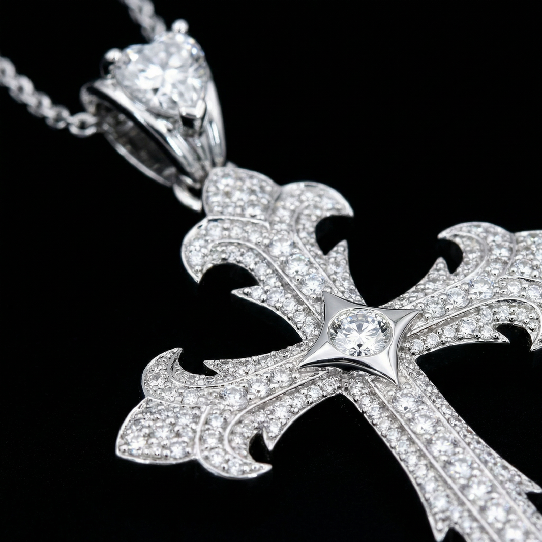 Royal Fleur Cross Pendant