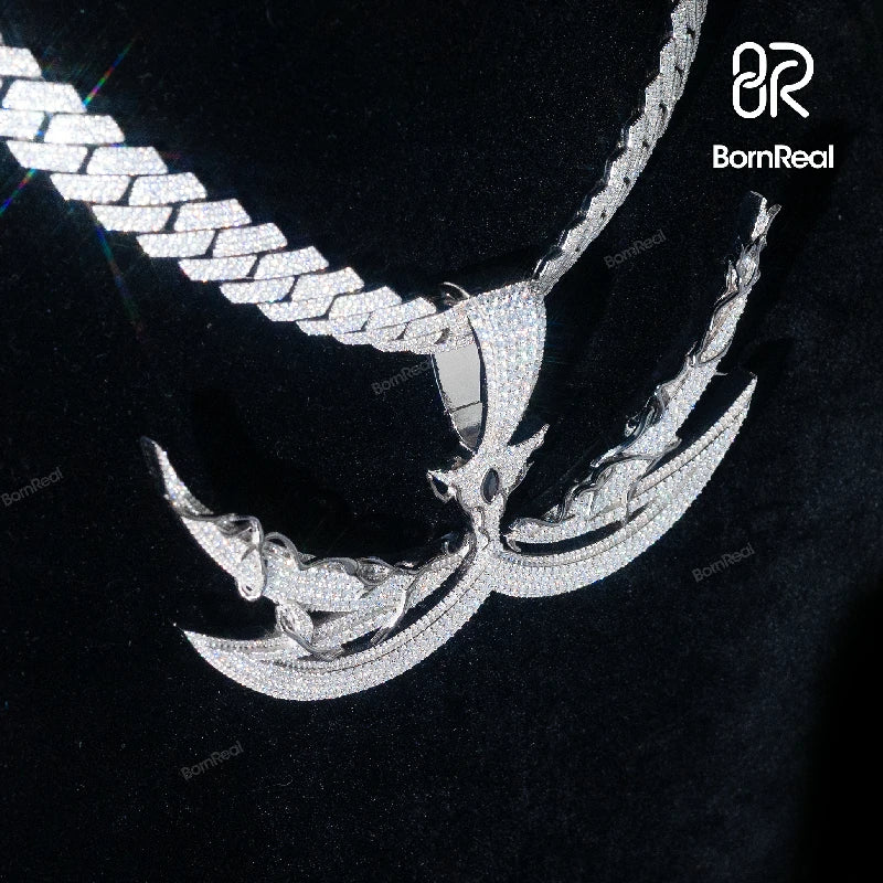 Bornreal x Zeph Oner: Limited Edition Iced Out Logo Pendant.