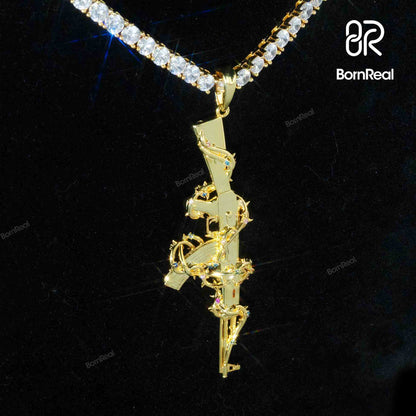 Thorns of Hope | Only 17 Remaining - Thorned AK-47 Pendant For Peace Pendant Jewelry