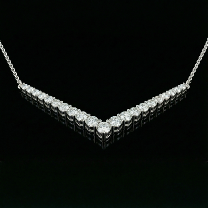 Chevron V-Bar Pendant Necklace