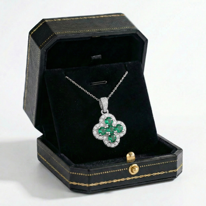 Lucky Stone Clover Pendant