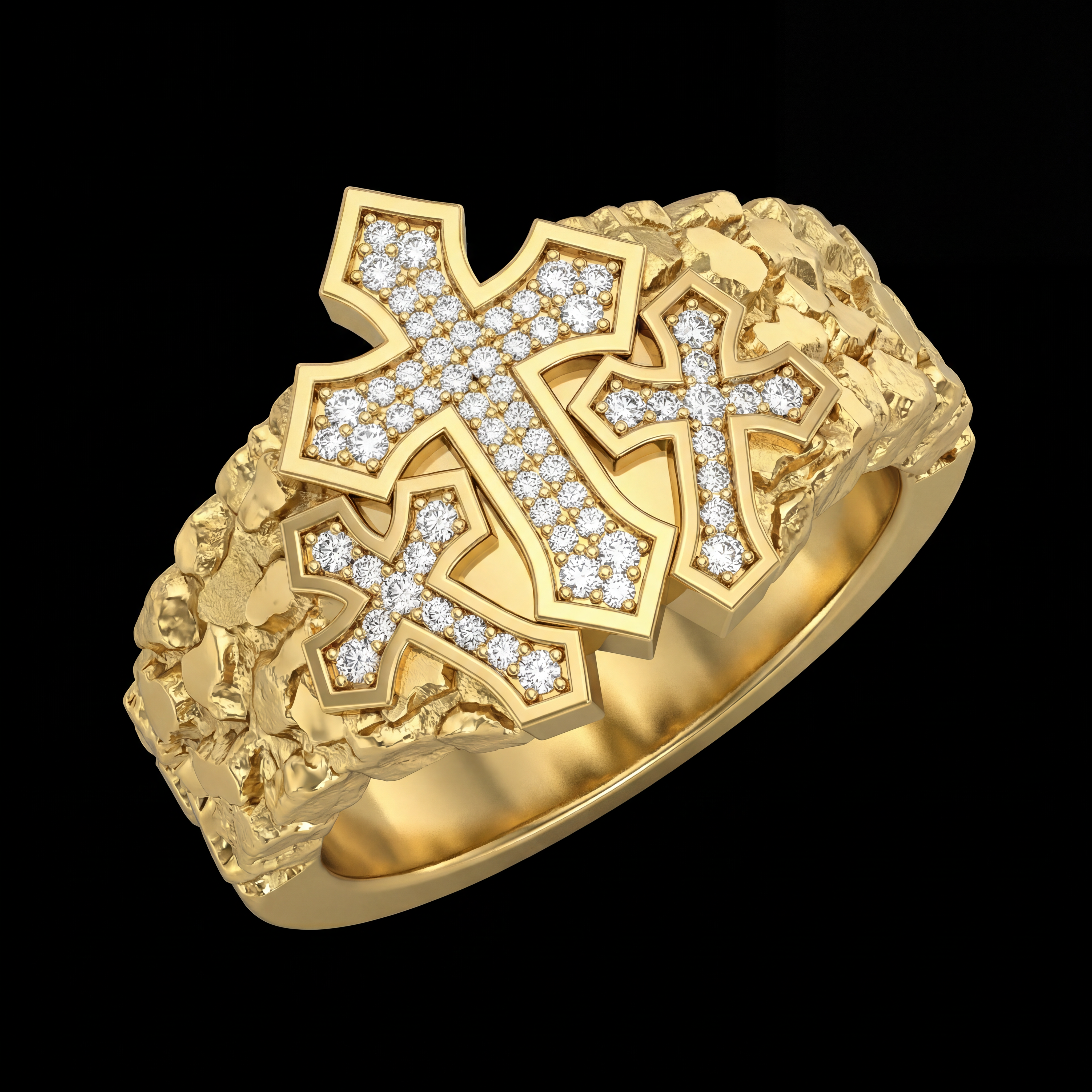 Forged Faith Cross Ring
