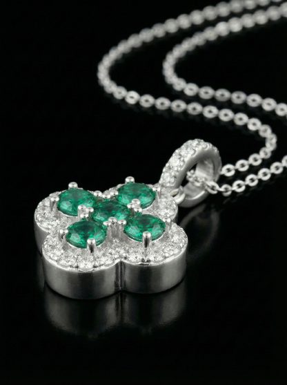 Lucky Stone Clover Pendant