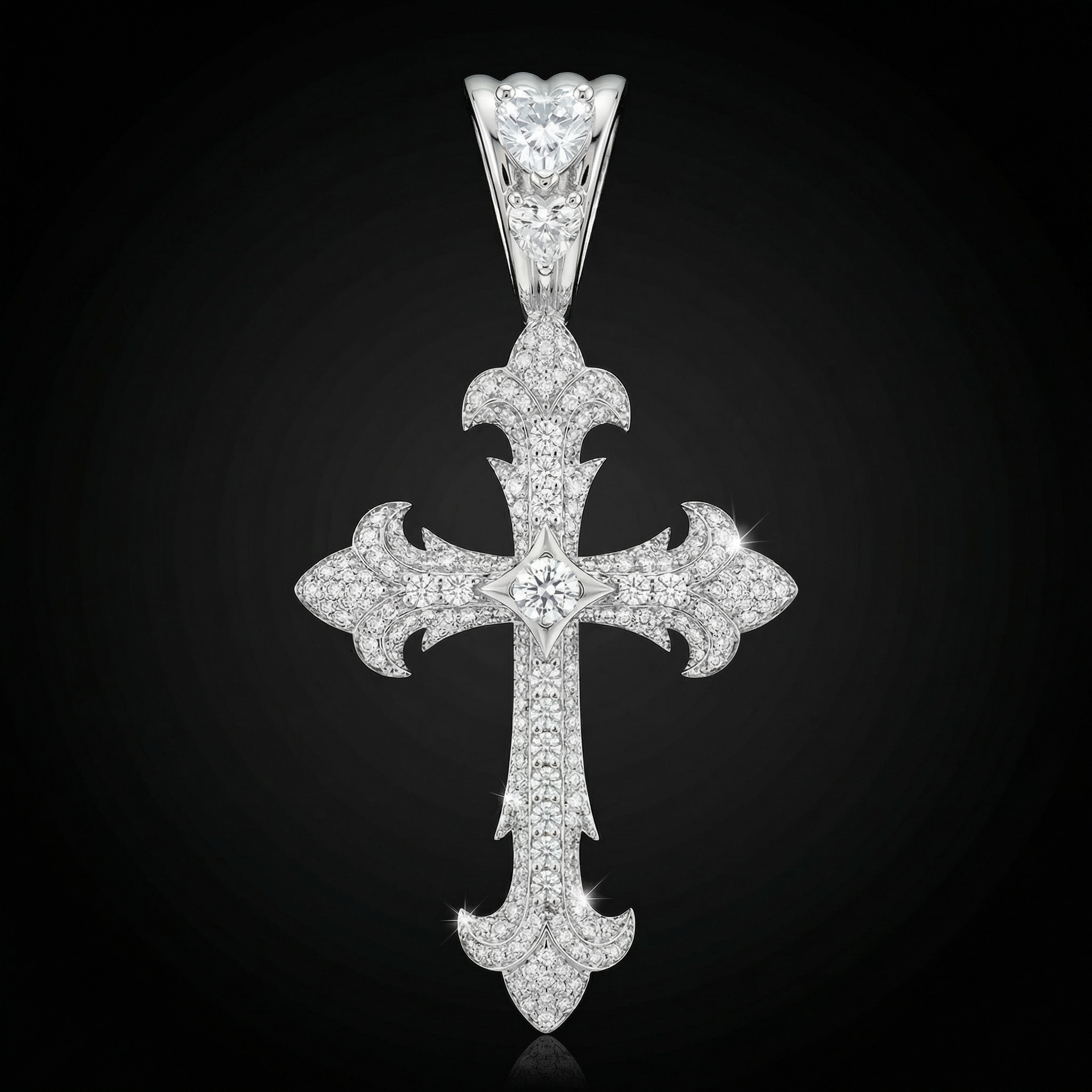 Royal Fleur Cross Pendant