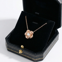 Rose Bloom Solitaire Pendant