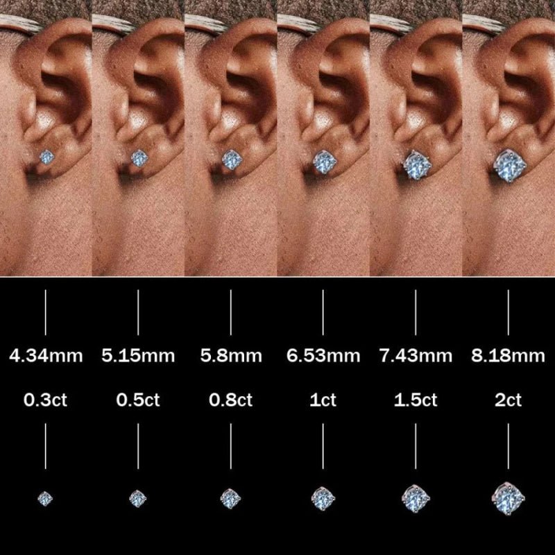 925 VVS Moissanite Lightning Hoop Earrings