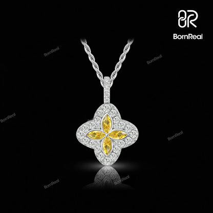 Colgante inicial personalizado de plata con letra R helada 