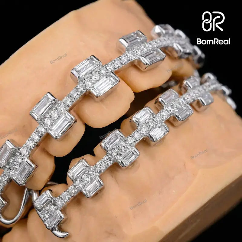 Custom Rectangular Cut Brace Style Grillz