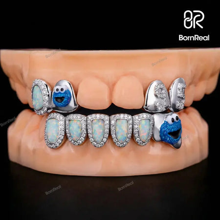 Custom Cookies & Opal Diamond Grillz