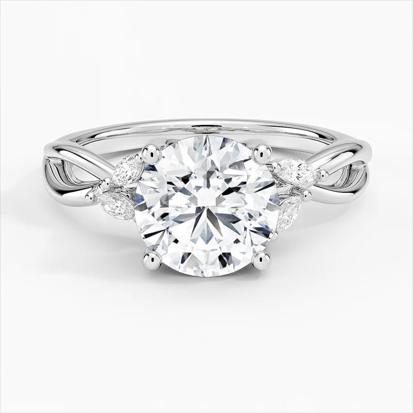 Bornreal Lab-Grown Diamond Engagement Ring Unique Rings Round Diamond Bornreal Jewelry