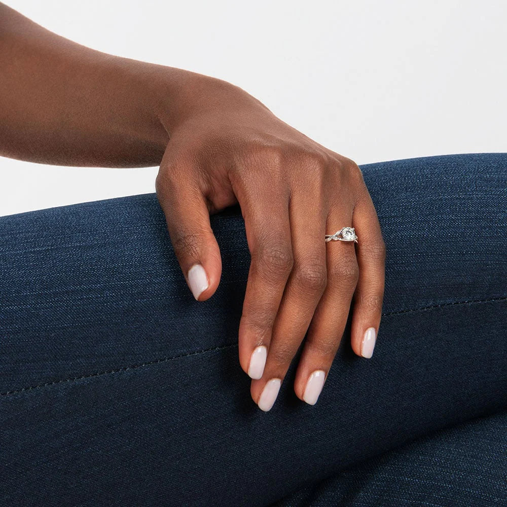 Bornreal Lab-Grown Diamond Engagement Ring Unique Rings Round Diamond Bornreal Jewelry