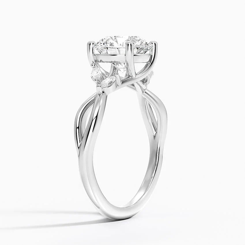Bornreal Lab-Grown Diamond Engagement Ring Unique Rings Round Diamond Bornreal Jewelry