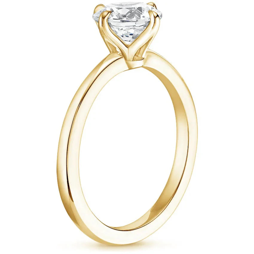 Bornreal Lab-Grown Diamond Asscher Diamond Solitaire Engagemengt Ring.