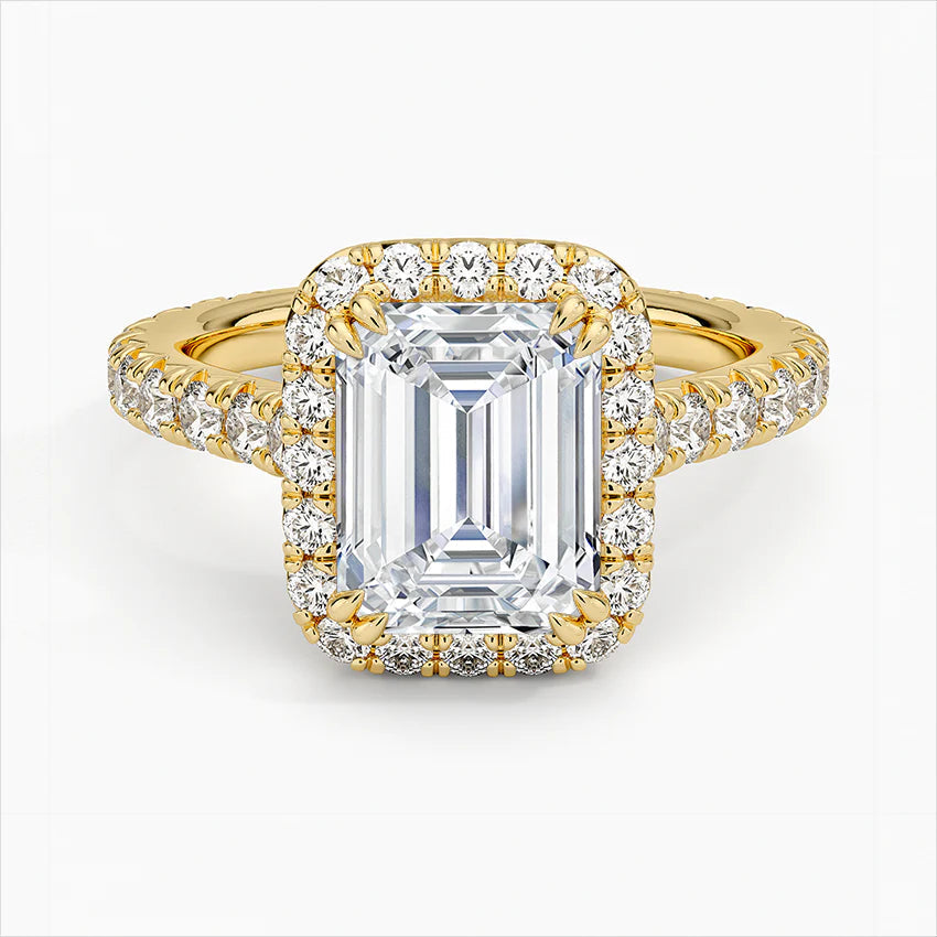 Bornreal Lab-Grown Diamond Engagement Ring Emerald Shape Lab Diamond Ring Bornreal Jewelry