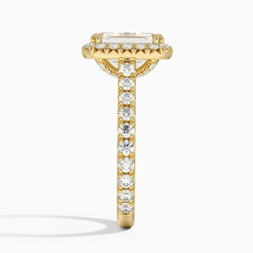 Bornreal Lab-Grown Diamond Engagement Ring Emerald Shape Lab Diamond Ring Bornreal Jewelry