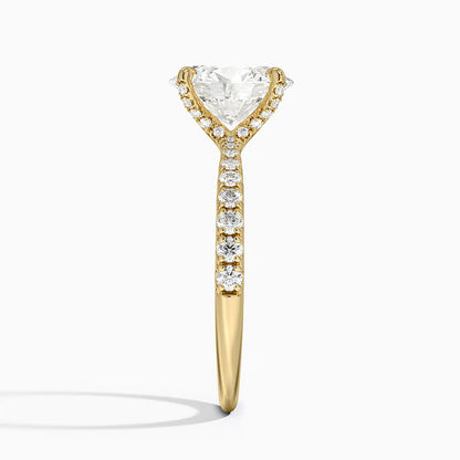 Bornreal Lab-Grown Diamond Engagement Ring Oval Gemstone.