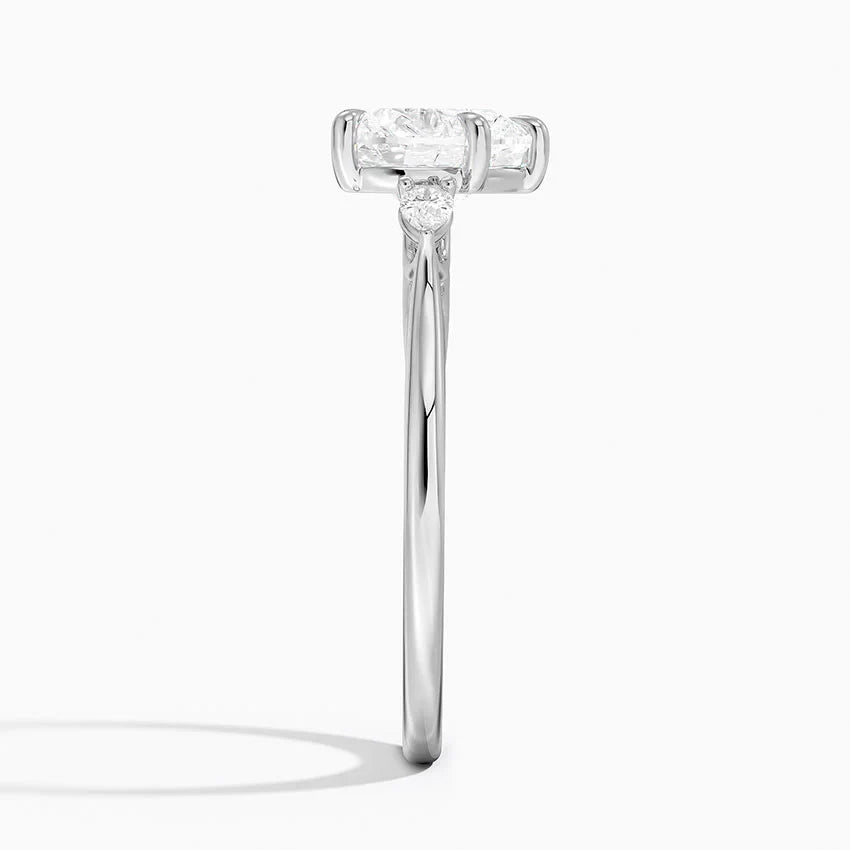 Bornreal Lab-Grown Diamond Heart Diamond Gemstone Three-Stone Customized Bornreal Jewelry