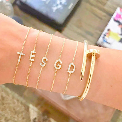 Custom Charm Bracelet – Custom Letters, Numbers & Symbols Personalized Jewelry