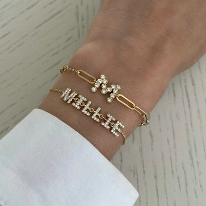 Custom Charm Bracelet – Custom Letters, Numbers & Symbols Personalized Jewelry