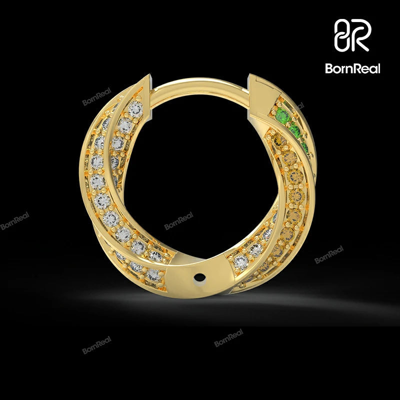 Eternal Marley Paved Hoop Earrings Bornreal Jewelry