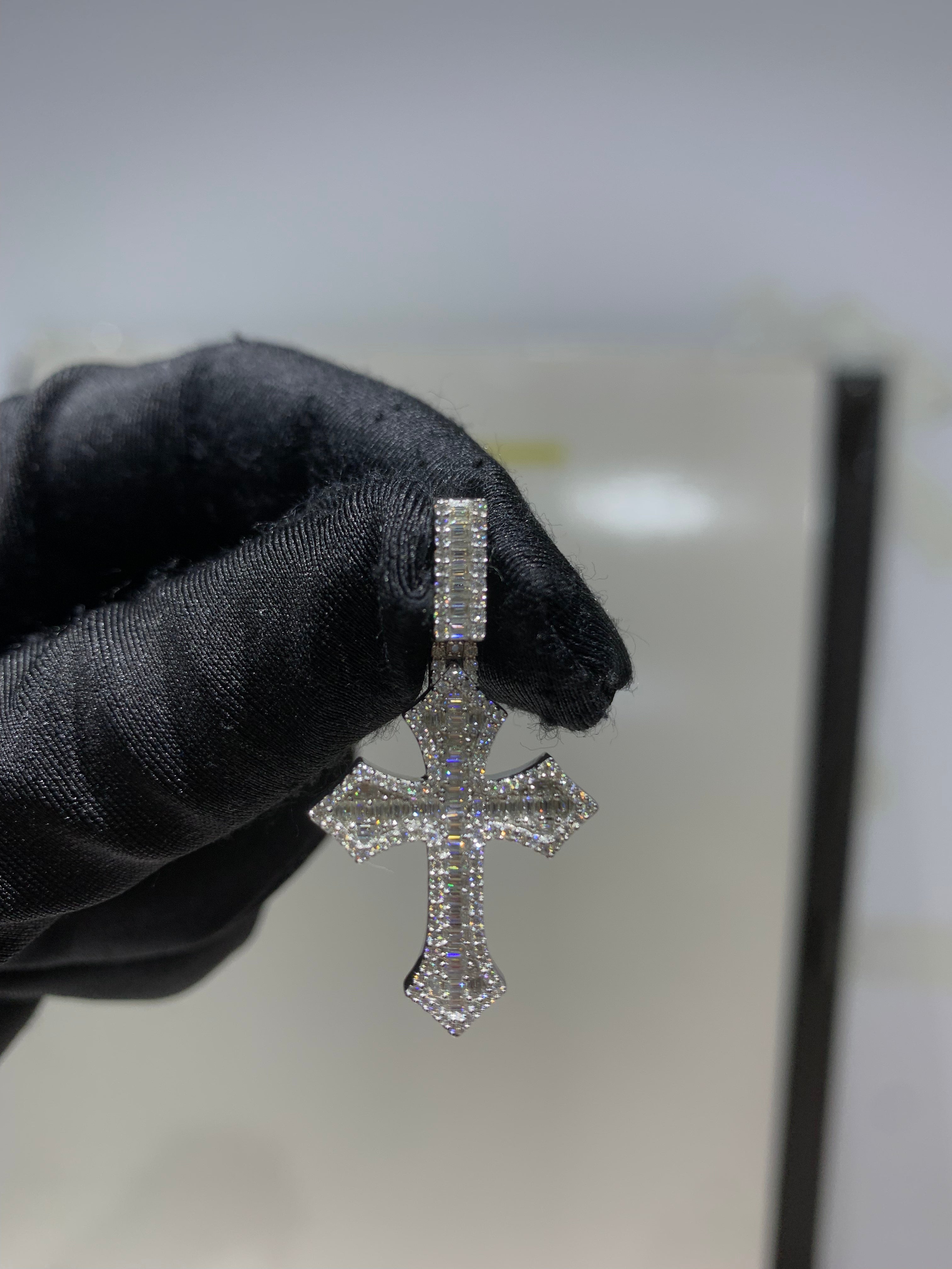Cold Faith Cross Pendant 925 Silver Jewelry