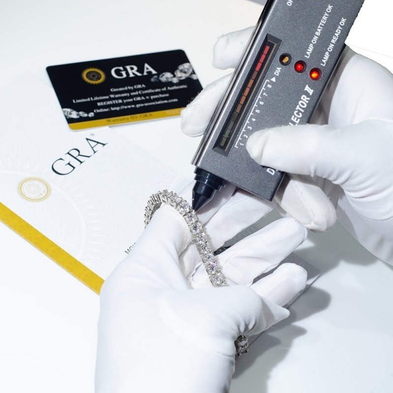 Iced Out Sterling Silver Tennis Chain Bracelet with VVS Diamonds_02