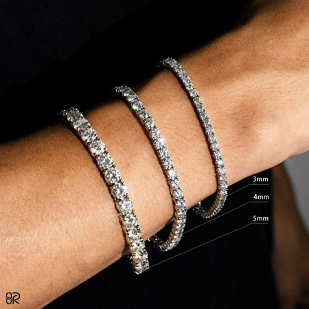 Iced Out Sterling Silver Tennis Chain Bracelet with VVS Diamonds_05