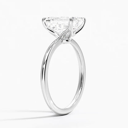 Bornreal Lab-Grown Diamond Emerald Cut Engagement Ring.