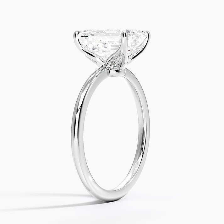 Bornreal Lab-Grown Diamond Emerald Cut Engagement Ring.